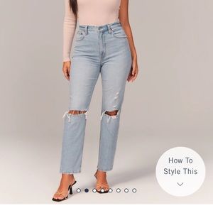 NWOT Abercrombie and Fitch curve love, ankle straight ultra high rise